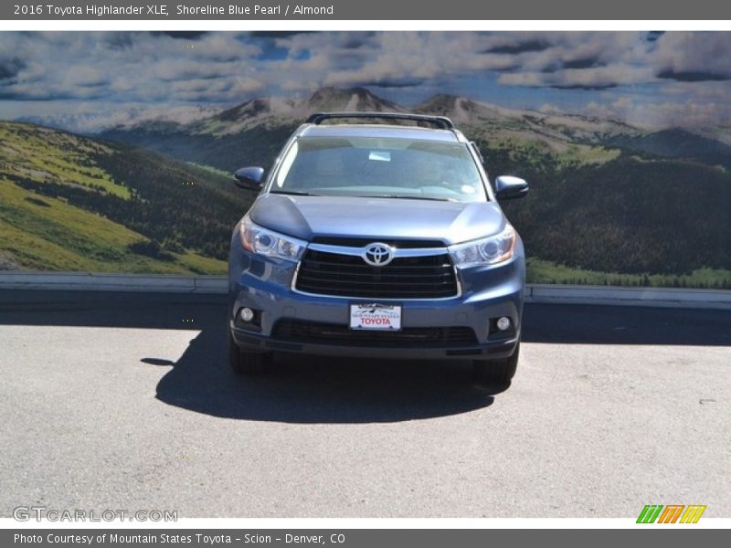 Shoreline Blue Pearl / Almond 2016 Toyota Highlander XLE