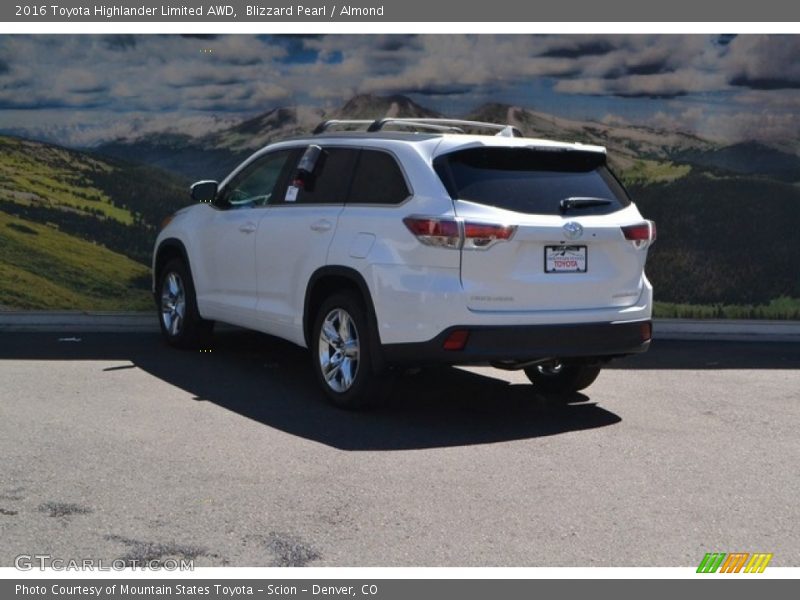 Blizzard Pearl / Almond 2016 Toyota Highlander Limited AWD