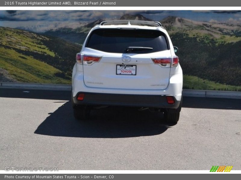 Blizzard Pearl / Almond 2016 Toyota Highlander Limited AWD