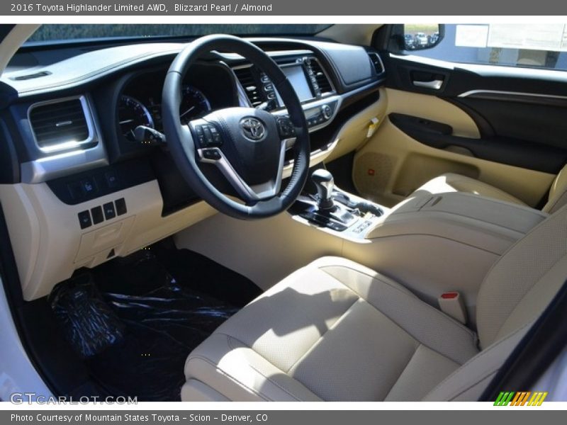 Blizzard Pearl / Almond 2016 Toyota Highlander Limited AWD