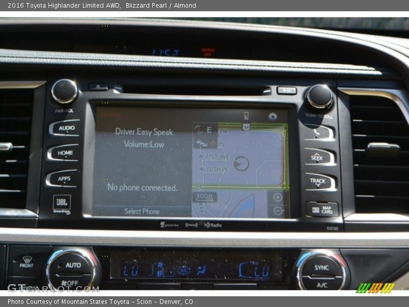 Blizzard Pearl / Almond 2016 Toyota Highlander Limited AWD