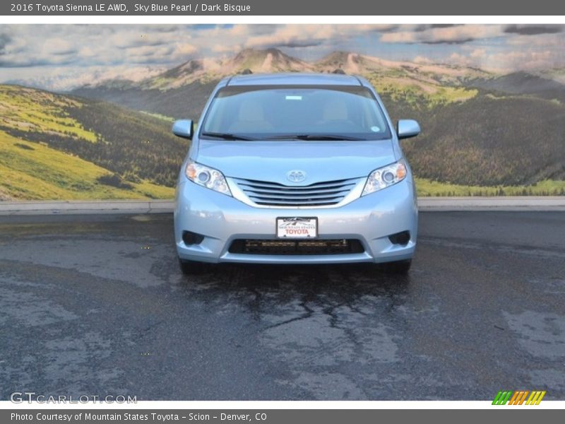 Sky Blue Pearl / Dark Bisque 2016 Toyota Sienna LE AWD