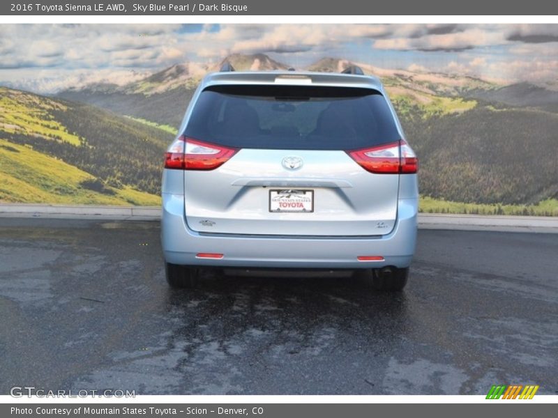 Sky Blue Pearl / Dark Bisque 2016 Toyota Sienna LE AWD