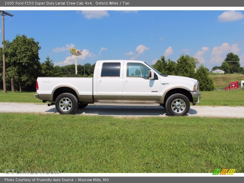 Oxford White / Tan 2005 Ford F250 Super Duty Lariat Crew Cab 4x4