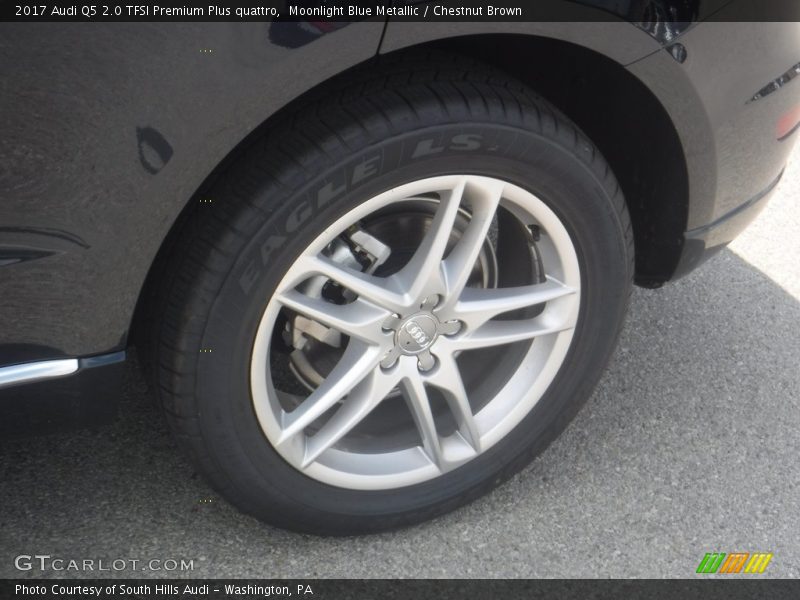 Moonlight Blue Metallic / Chestnut Brown 2017 Audi Q5 2.0 TFSI Premium Plus quattro