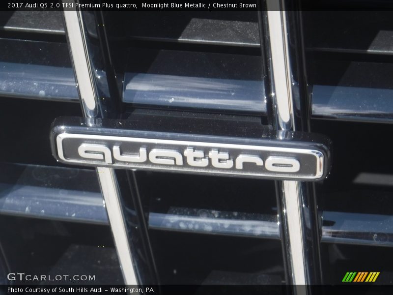 Moonlight Blue Metallic / Chestnut Brown 2017 Audi Q5 2.0 TFSI Premium Plus quattro