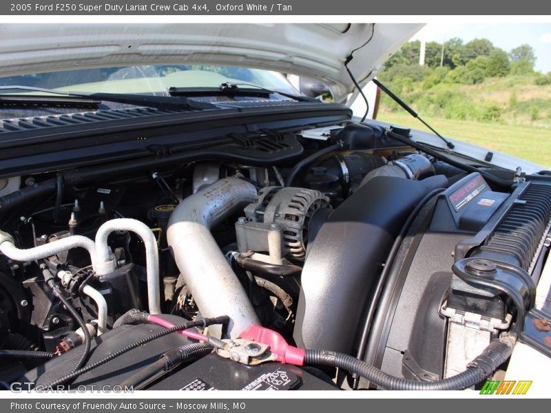 Oxford White / Tan 2005 Ford F250 Super Duty Lariat Crew Cab 4x4