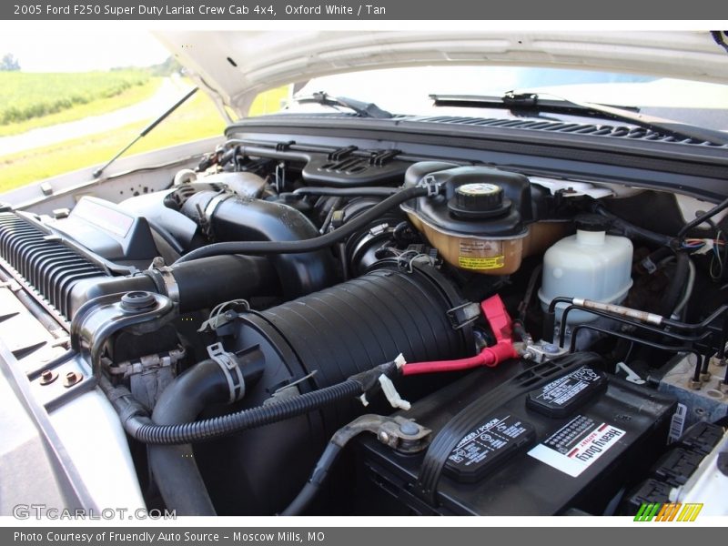Oxford White / Tan 2005 Ford F250 Super Duty Lariat Crew Cab 4x4