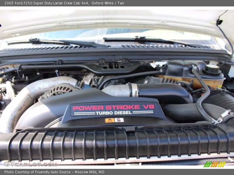 Oxford White / Tan 2005 Ford F250 Super Duty Lariat Crew Cab 4x4