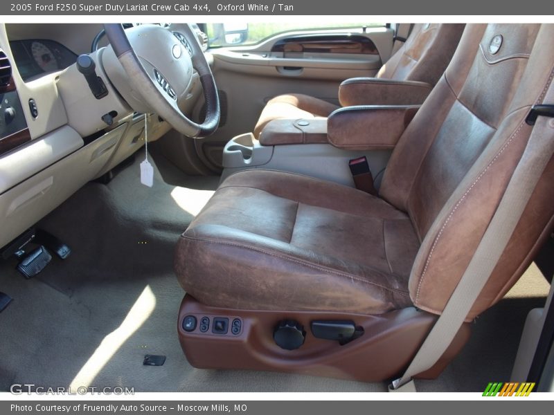 Oxford White / Tan 2005 Ford F250 Super Duty Lariat Crew Cab 4x4