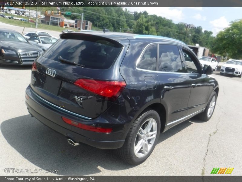 Moonlight Blue Metallic / Chestnut Brown 2017 Audi Q5 2.0 TFSI Premium Plus quattro