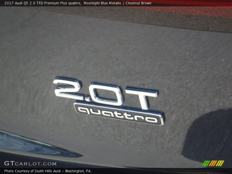 Moonlight Blue Metallic / Chestnut Brown 2017 Audi Q5 2.0 TFSI Premium Plus quattro