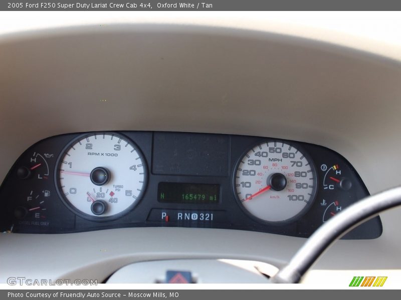 Oxford White / Tan 2005 Ford F250 Super Duty Lariat Crew Cab 4x4