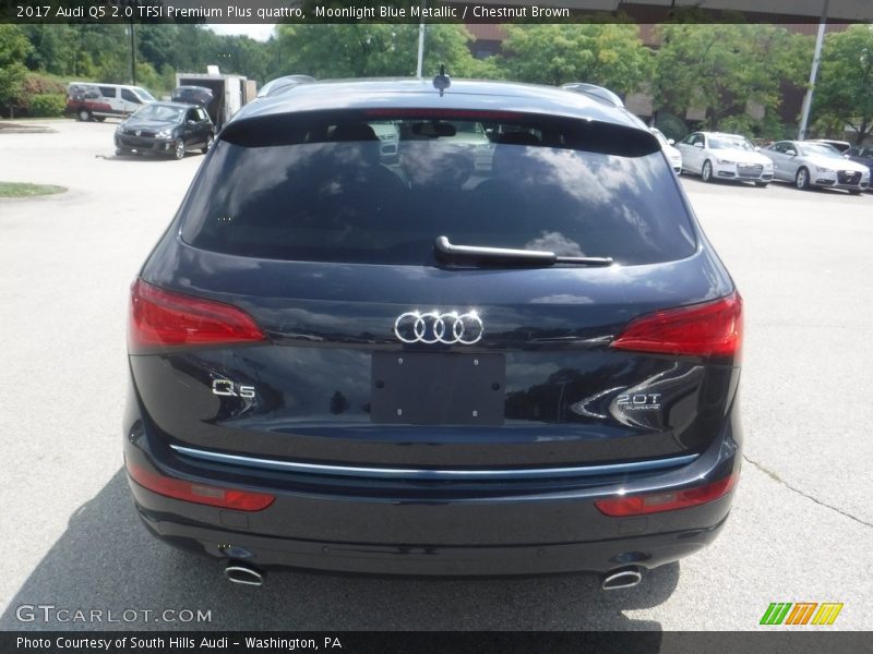 Moonlight Blue Metallic / Chestnut Brown 2017 Audi Q5 2.0 TFSI Premium Plus quattro