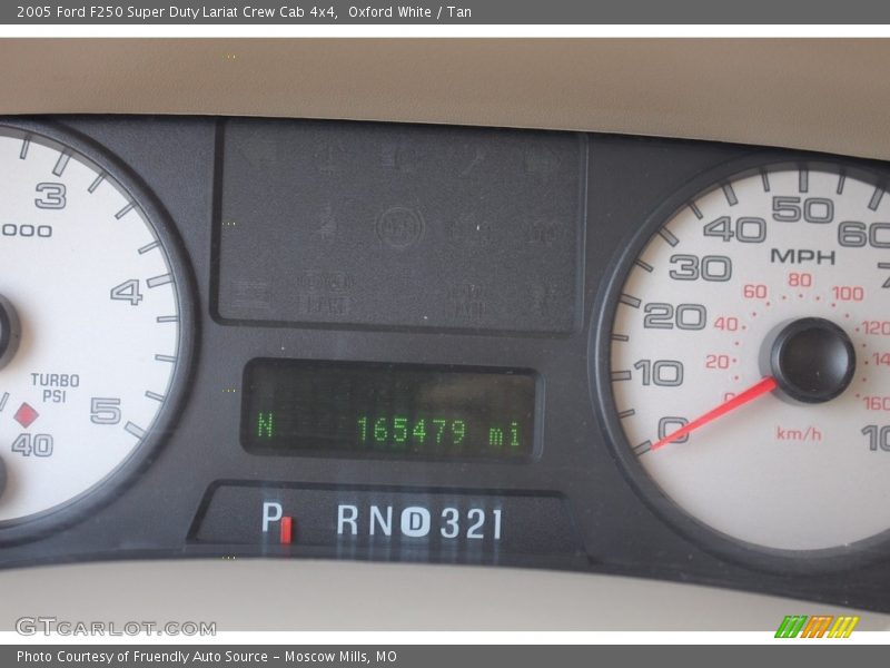 Oxford White / Tan 2005 Ford F250 Super Duty Lariat Crew Cab 4x4