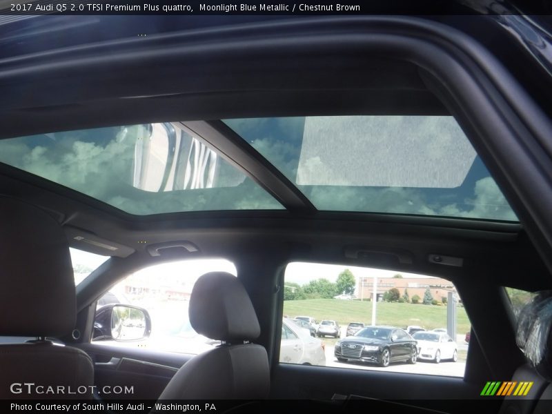 Moonlight Blue Metallic / Chestnut Brown 2017 Audi Q5 2.0 TFSI Premium Plus quattro