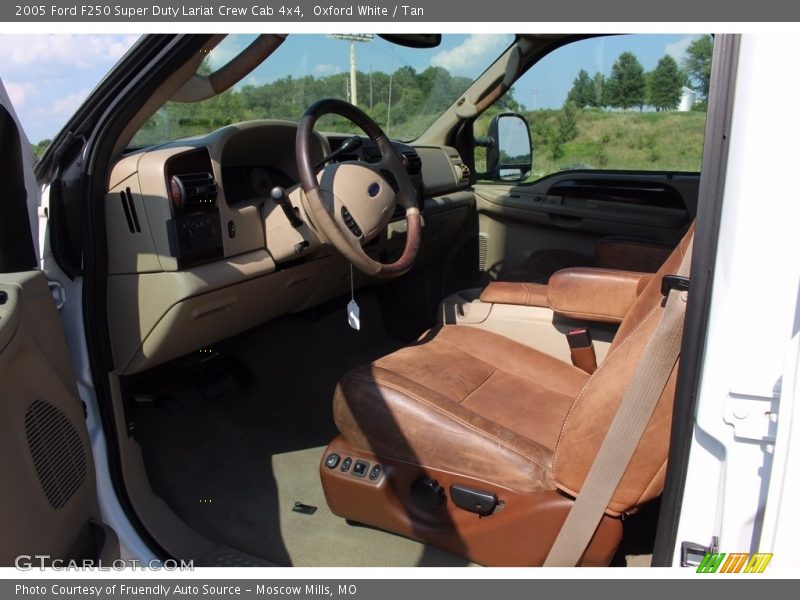 Oxford White / Tan 2005 Ford F250 Super Duty Lariat Crew Cab 4x4