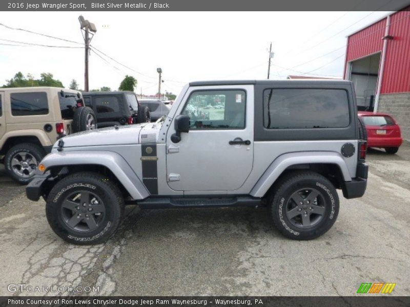Billet Silver Metallic / Black 2016 Jeep Wrangler Sport