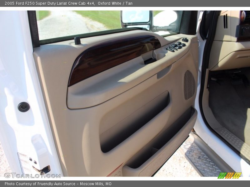 Oxford White / Tan 2005 Ford F250 Super Duty Lariat Crew Cab 4x4