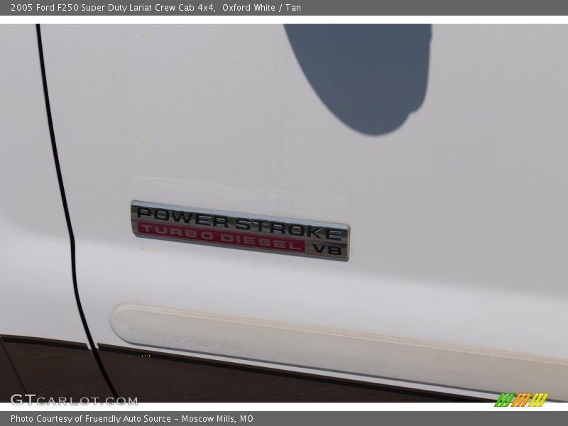 Oxford White / Tan 2005 Ford F250 Super Duty Lariat Crew Cab 4x4