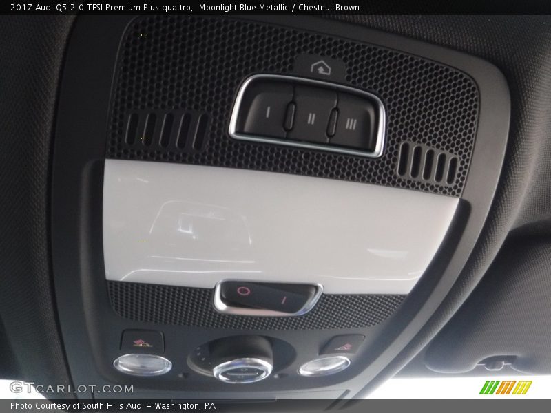 Moonlight Blue Metallic / Chestnut Brown 2017 Audi Q5 2.0 TFSI Premium Plus quattro