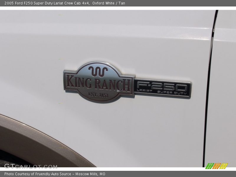 Oxford White / Tan 2005 Ford F250 Super Duty Lariat Crew Cab 4x4