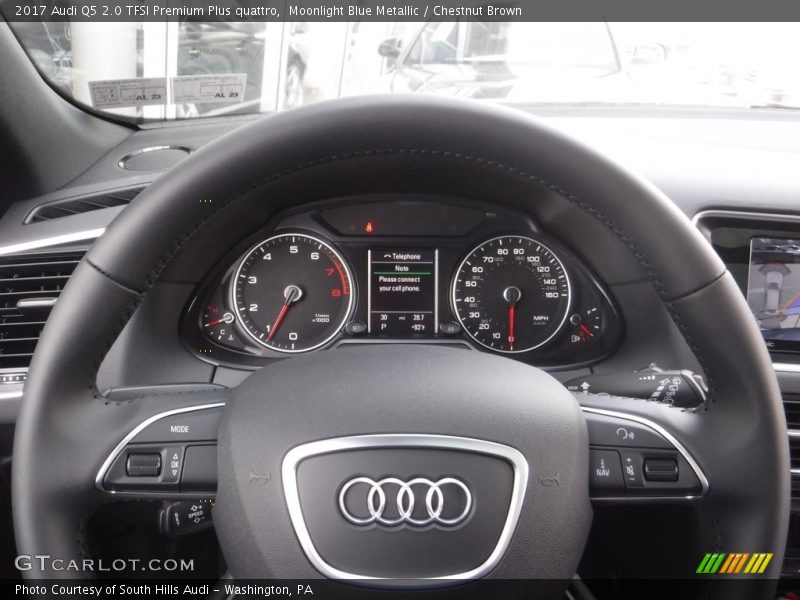 Moonlight Blue Metallic / Chestnut Brown 2017 Audi Q5 2.0 TFSI Premium Plus quattro