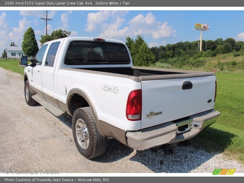 Oxford White / Tan 2005 Ford F250 Super Duty Lariat Crew Cab 4x4
