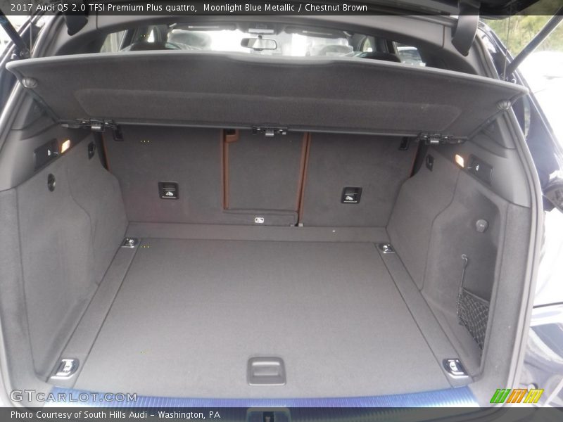 Moonlight Blue Metallic / Chestnut Brown 2017 Audi Q5 2.0 TFSI Premium Plus quattro