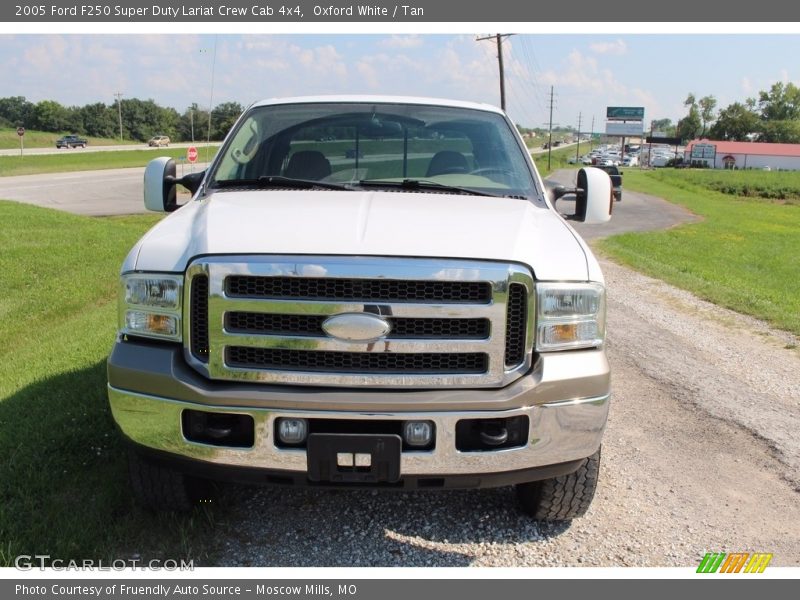 Oxford White / Tan 2005 Ford F250 Super Duty Lariat Crew Cab 4x4