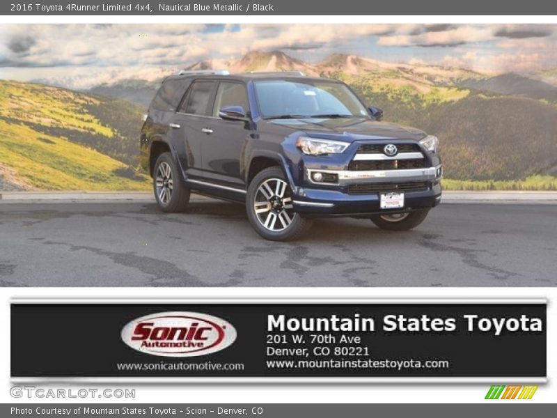 Nautical Blue Metallic / Black 2016 Toyota 4Runner Limited 4x4