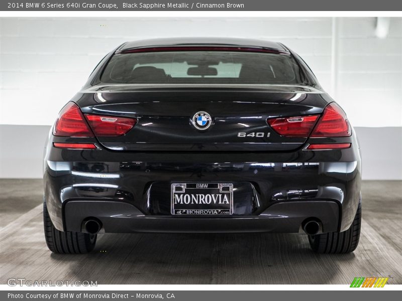 Black Sapphire Metallic / Cinnamon Brown 2014 BMW 6 Series 640i Gran Coupe