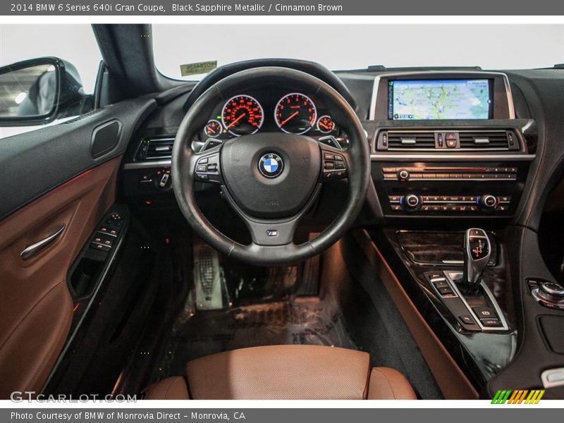 Black Sapphire Metallic / Cinnamon Brown 2014 BMW 6 Series 640i Gran Coupe