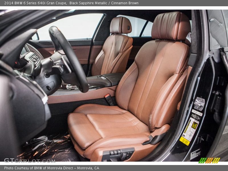 Black Sapphire Metallic / Cinnamon Brown 2014 BMW 6 Series 640i Gran Coupe