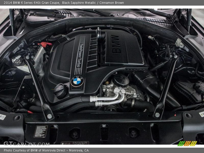 Black Sapphire Metallic / Cinnamon Brown 2014 BMW 6 Series 640i Gran Coupe