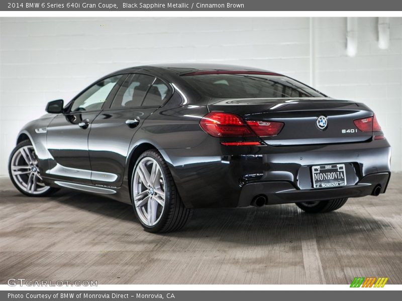 Black Sapphire Metallic / Cinnamon Brown 2014 BMW 6 Series 640i Gran Coupe