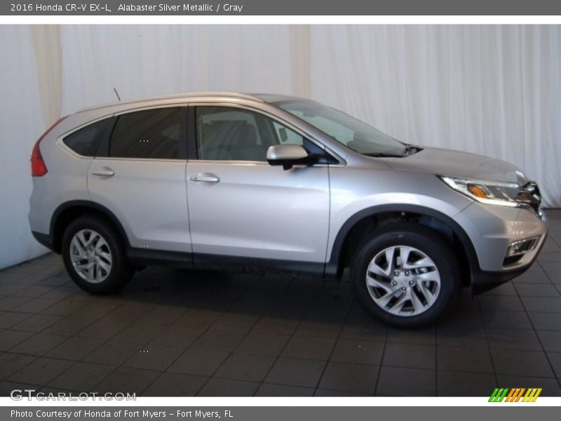 Alabaster Silver Metallic / Gray 2016 Honda CR-V EX-L