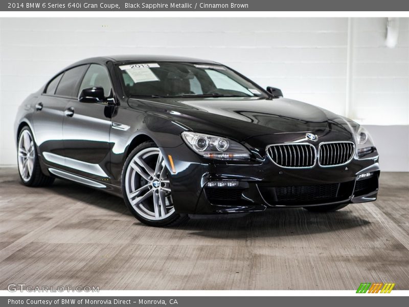 Black Sapphire Metallic / Cinnamon Brown 2014 BMW 6 Series 640i Gran Coupe