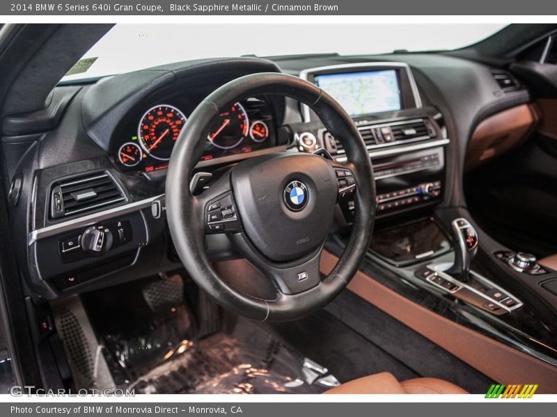 Black Sapphire Metallic / Cinnamon Brown 2014 BMW 6 Series 640i Gran Coupe