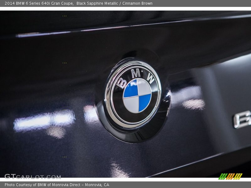 Black Sapphire Metallic / Cinnamon Brown 2014 BMW 6 Series 640i Gran Coupe