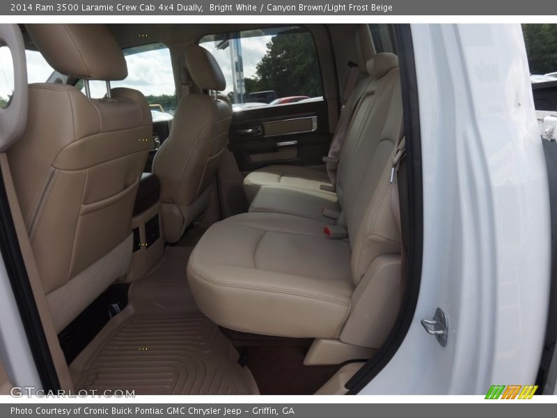 Bright White / Canyon Brown/Light Frost Beige 2014 Ram 3500 Laramie Crew Cab 4x4 Dually