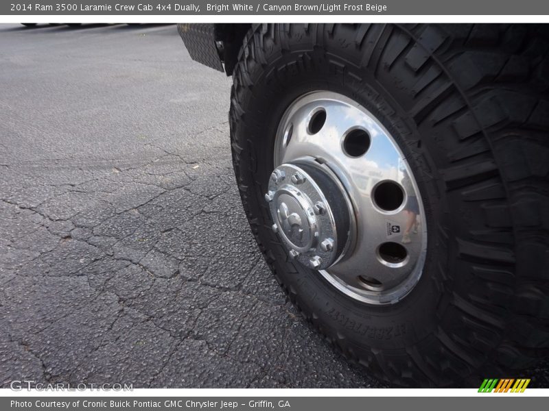 Bright White / Canyon Brown/Light Frost Beige 2014 Ram 3500 Laramie Crew Cab 4x4 Dually