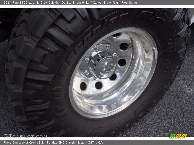 Bright White / Canyon Brown/Light Frost Beige 2014 Ram 3500 Laramie Crew Cab 4x4 Dually