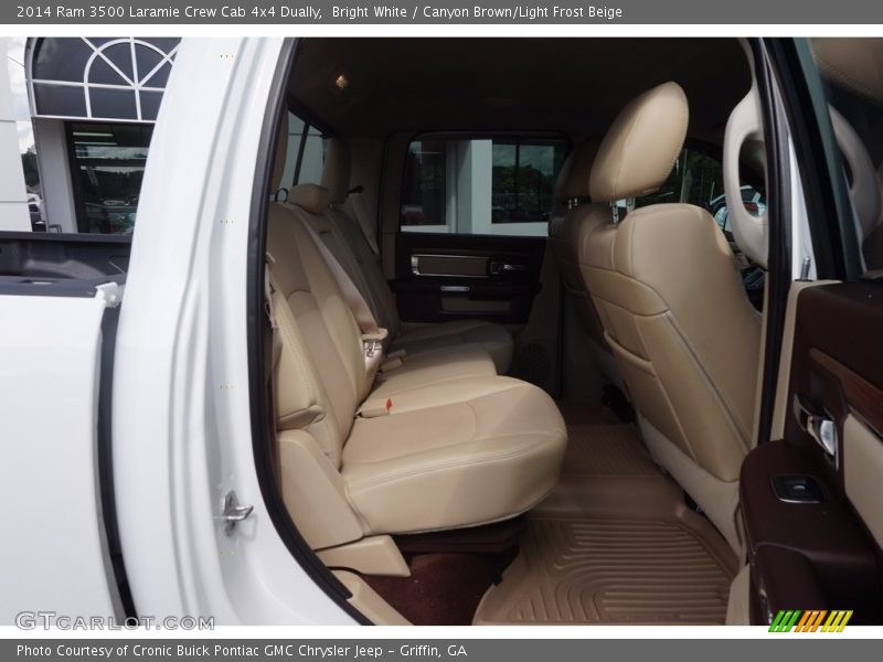 Bright White / Canyon Brown/Light Frost Beige 2014 Ram 3500 Laramie Crew Cab 4x4 Dually
