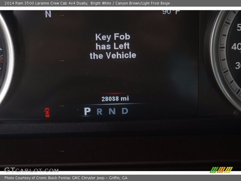 Bright White / Canyon Brown/Light Frost Beige 2014 Ram 3500 Laramie Crew Cab 4x4 Dually