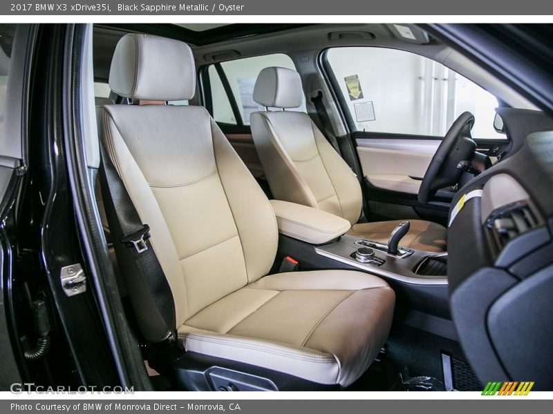 Black Sapphire Metallic / Oyster 2017 BMW X3 xDrive35i