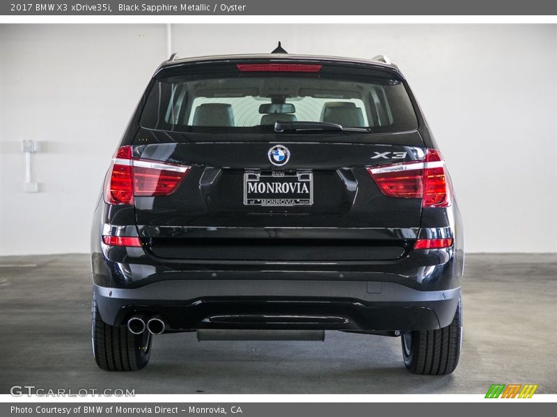 Black Sapphire Metallic / Oyster 2017 BMW X3 xDrive35i