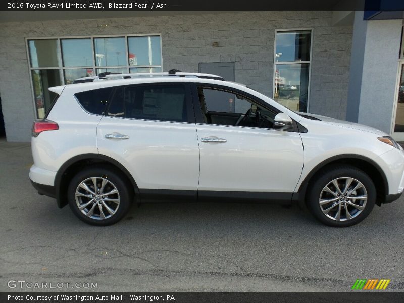 Blizzard Pearl / Ash 2016 Toyota RAV4 Limited AWD