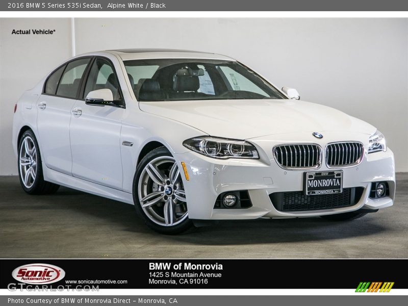 Alpine White / Black 2016 BMW 5 Series 535i Sedan