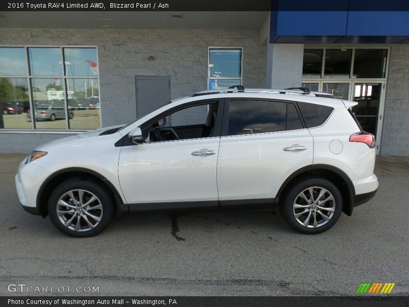 Blizzard Pearl / Ash 2016 Toyota RAV4 Limited AWD